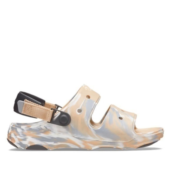 Crocs All-Terrain Marbled Slip On Sandals Outdoors Chai / Multi Mens Size 13 NWT - Picture 2 of 10